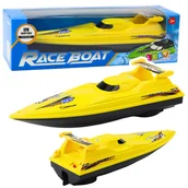 Pływanie - Łódź Motorówka Pływająca Jacht Na Baterie Żółta LEAN Toys - miniaturka - grafika 1