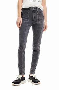 Desigual jeansy damskie kolor czarny - Spodnie damskie - miniaturka - grafika 1