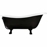 Wanny - Besco WKO-170-BWB OTYLIA BLACK&WHITE wanna wolnostojąca 170 x 77 nogi czarne - miniaturka - grafika 1