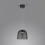 Lampy sufitowe - Helestra Oda żyrandol czarny szklany klosz - miniaturka - grafika 1