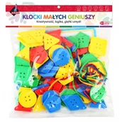 Zabawki konstrukcyjne - Askato Klocki Guziki 106 elementów - miniaturka - grafika 1