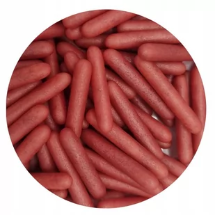 POSYPKA CUKROWA Duże Pałeczki MAKARONI czerwone 20g - Dodatki do ciast w proszku - miniaturka - grafika 1