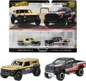 Samochody i pojazdy dla dzieci - Hot Wheels Premium Zestaw 2 autek Ford Bronco R i '17 Ford F-150 Raptor HRR77 - miniaturka - grafika 1