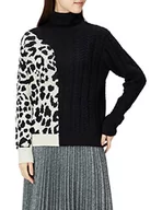 Swetry damskie - Desigual JERS_Solange sweter damski, czarny, XL - miniaturka - grafika 1