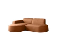 Narożniki - Narożnik Modena, Designerska Sofa w Kształcie Litery L, Nowoczesna i Komfortowa Tkanina Salvador - Brązowy - Lewy - miniaturka - grafika 1