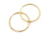 Kolczyki - Kolczyki złote 585 koła kółka 35mm szarniry - miniaturka - grafika 1