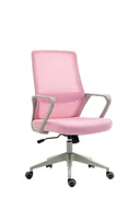 Fotele i krzesła biurowe - Fotel młodzieżowy do biurka ALBERTO różowy - miniaturka - grafika 1