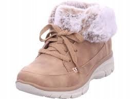 SKECHERS BOTKI DAMSKIE OCIEPLANE SZNUROWANE BRĄZOWE 38 JTA