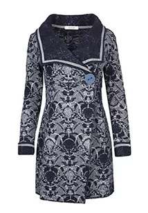 TheBrand Płaszcz damski, granatowy szary, 44, granatowy szary., 44 - Płaszcze damskie - miniaturka - grafika 1