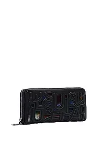 Desigual Women's Mone_Maki Fiona Bi-Fold Wallet, Black, 1, czarny, 1 - Portfele - miniaturka - grafika 1