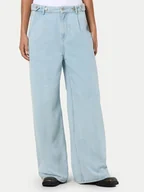 Spodnie damskie - Noisy May Jeansy 27033285 Niebieski Wide Leg - miniaturka - grafika 1