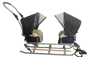 Mikrus SANKI DUO SPORT na amortyzatorach+siedzonka+BUDKI - Sanki i ślizgacze - miniaturka - grafika 1