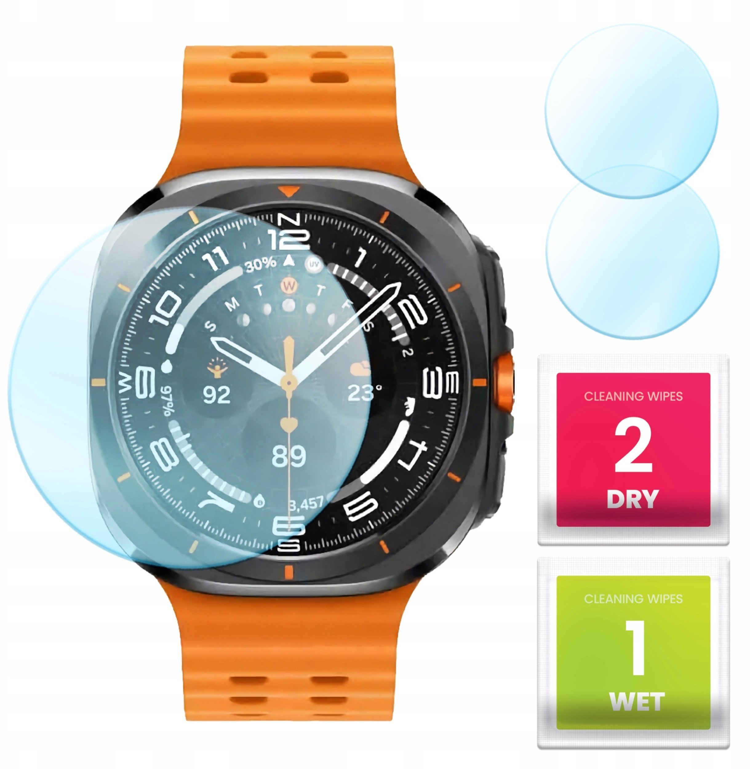 2-PAK Szkło Hybrydowe do Samsung Galaxy Watch 7 Ultra Szkiełko, Ochronne