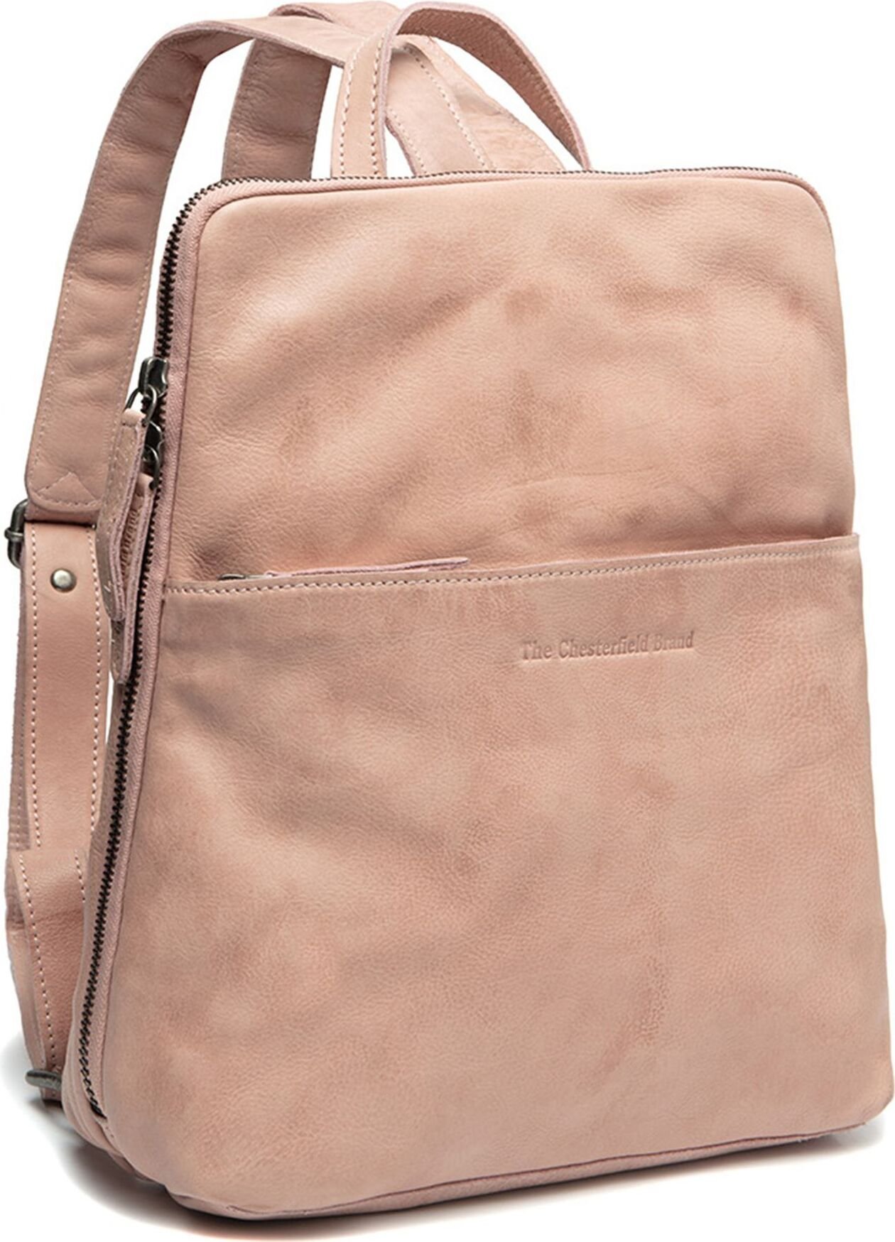 Skórzany plecak marki Chesterfield Plecak Bern Plecak Vintage Rose kolor łososiowy