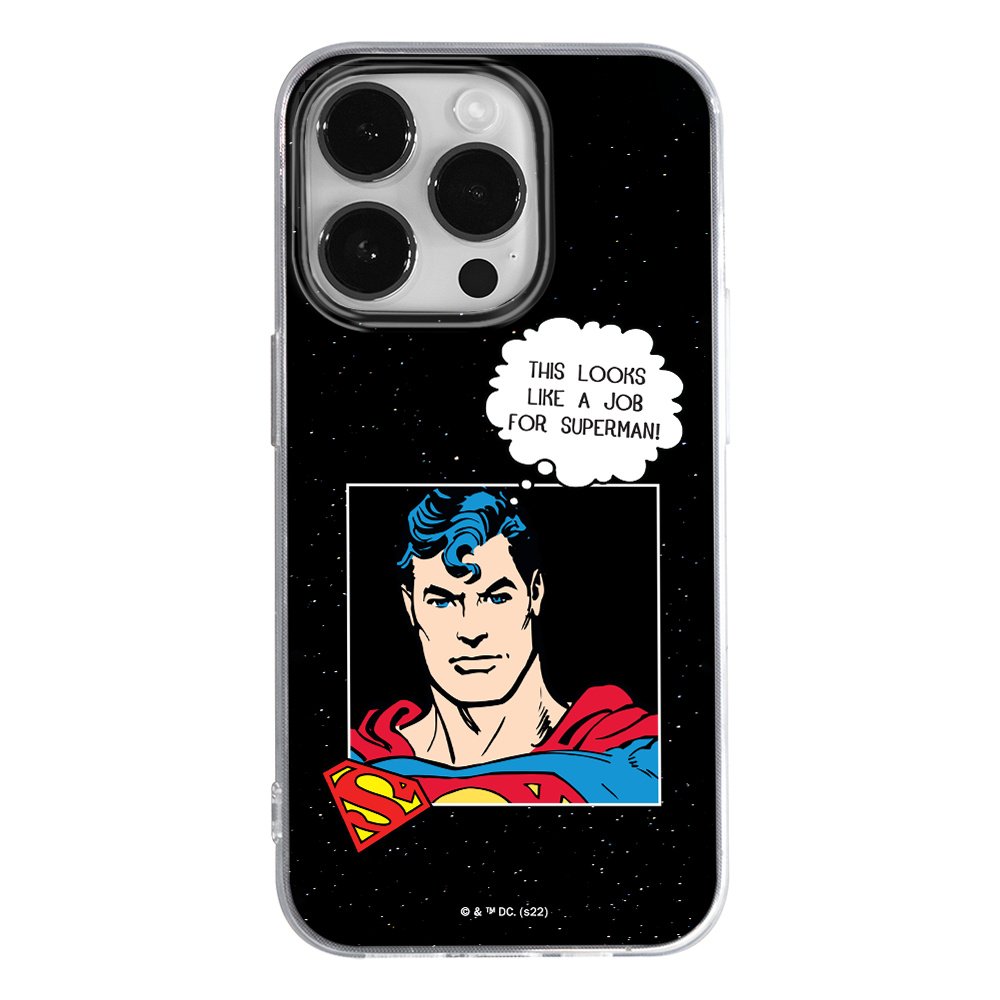 Etui do Apple IPHONE 15 Superman 037 DC Nadruk pełny Czarny