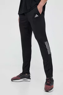 adidas Performance spodnie do biegania Own the Run kolor czarny z nadrukiem - Spodnie męskie - miniaturka - grafika 1