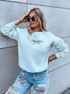 Bluzy damskie - Bluza damska oversize NEVER miętowa Dstreet BY1244 - miniaturka - grafika 1