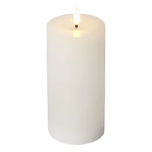 Świeca LED woskowa filarowa FLAMME FLOW biała 17,5cm 1500h - Świece - miniaturka - grafika 1