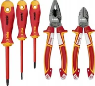 Zestawy narzędziowe - Zestaw narzędzi Felo 3 wkrętaków - ERGONIC VDE 4,0/PH1/PH2 + obcinaczki boczne 160 / kombinerki 180 magnet - miniaturka - grafika 1