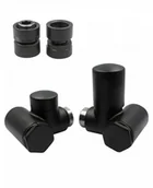 Zawory i kraniki - Zawór regulacyjny do grzałki Integra prawy GW1/2 czarny strukturalny - miniaturka - grafika 1