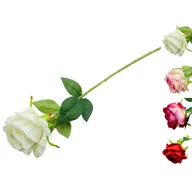 Sztuczne kwiaty - Gałązka róży welurowa 30 cm mix - miniaturka - grafika 1