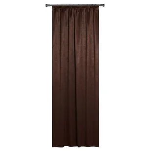 Zasłona z taśmą YORK 140 x 260 cm, kolor czekoladowy - Zasłony - miniaturka - grafika 1