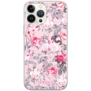 Etui do Apple IPHONE 14 Kwiaty 054 Babaco Nadruk pełny Różowy - Etui i futerały do telefonów - miniaturka - grafika 1