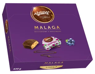 Czekoladki nadziewane Malaga Bombonierka Wawel 430g - Bombonierki i czekoladki - miniaturka - grafika 1