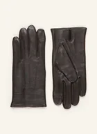 Rękawiczki - Boss Skórzane Rękawiczki Hainz Umożliwiające Obsługę Ekranów Dotykowych braun - miniaturka - grafika 1