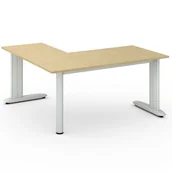 Biurka - B2B Partner Biurko Flexible L 1600 x 1600 mm, brzoza 468127 - miniaturka - grafika 1