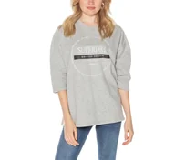 Bluzy damskie - Bluza damska Superdry Oversized Scandi z grafiką-S - miniaturka - grafika 1
