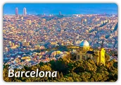 Magnesy - BARCELONA - Hiszpania - Panorama - Widok - Magnes na lodówkę - miniaturka - grafika 1