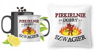 Dla Szwagra Zestaw Kubek Magiczny + Poduszka z Nadrukiem ze Zdjęciem - Gadżety dla niej i dla niego - miniaturka - grafika 1