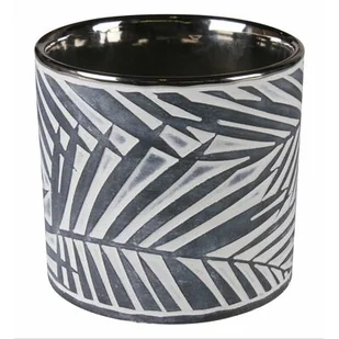 Osłonka ceramiczna SOREN 12,5 x 12,5 x 12 cm antracyt - Donice - miniaturka - grafika 1