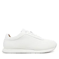 Sneakersy męskie - Sneakersy Calvin Klein Low Prof Runn Laceup Rubb Lth HM0HM01707 Biały - miniaturka - grafika 1