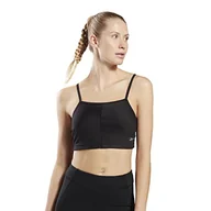Koszulki i topy damskie - Reebok Damska koszulka do jogi z prążkowanym ściągaczem, niebieska, XS/S, NIEBIESKI, XS - miniaturka - grafika 1