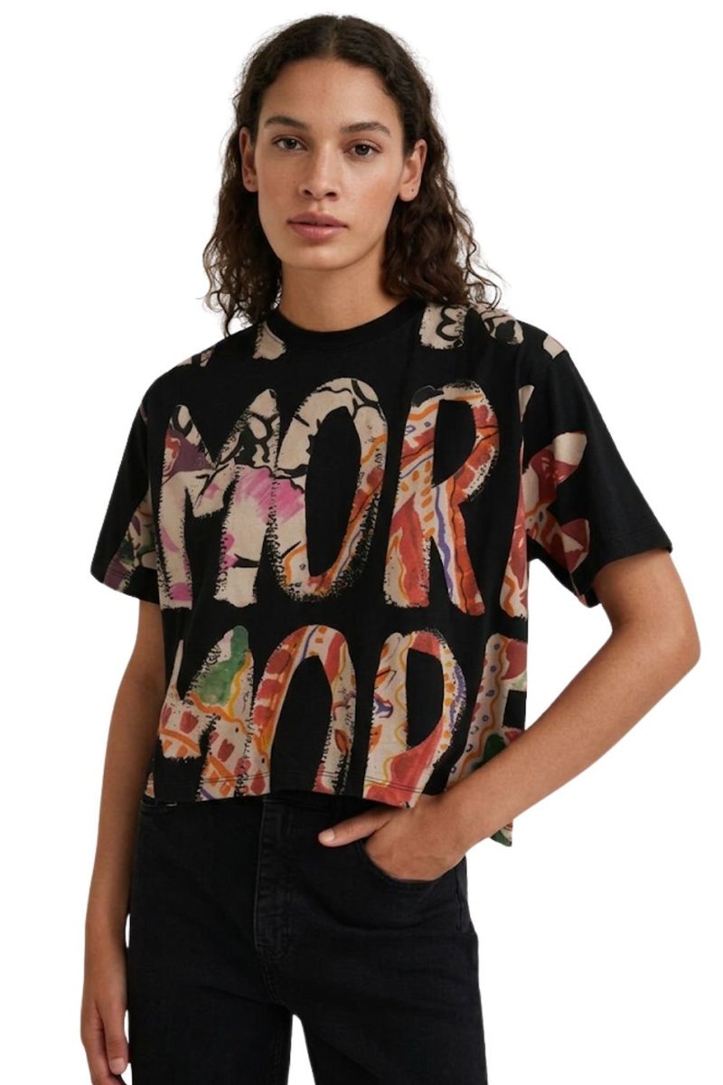 Koszulka damska Desigual Camelia czarna -XL