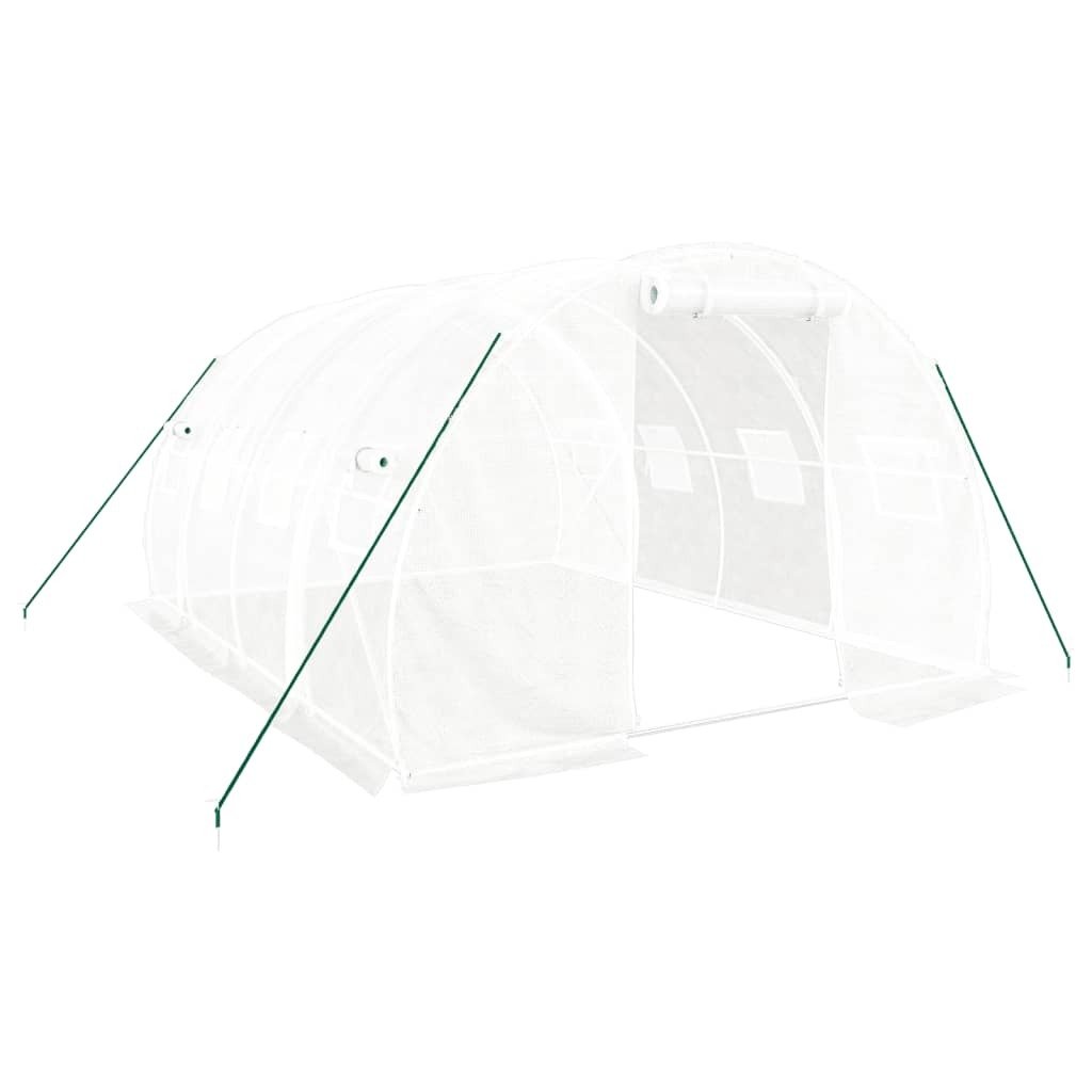 Prolenta Premium - Szklarnia z ramą stalową biała 12 m² 4x3x2 m