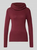 Swetry damskie - Bluzka z długim rękawem o kroju slim fit z mieszanki wiskozy model ‘Dollie’ - miniaturka - grafika 1