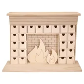 Kalendarze - Kalendarz adwentowy - ARTEMIO - Kominek - Drewno - 24 szuflady - Dla dzieci - miniaturka - grafika 1