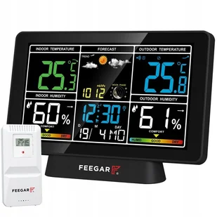 Stacja pogodowa pogody bezprzewodowa Feegar Forecaster LCD 7,5" Barometr Termometr - Stacje pogodowe Stacja pogodowa pogody bezprzewodowa Feegar Forecaster LCD 7,5" Barometr Termometr - Stacje pogodowe - miniaturka - grafika 1