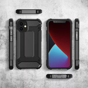 Hybrid Armor pancerne hybrydowe etui pokrowiec iPhone 12 Pro Max czarny - Etui i futerały do telefonów - miniaturka - grafika 4