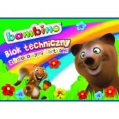 Szkolne artykuły papiernicze - St. Majewski Blok techniczny A4 Bambino z kolorowymi kartkami 10 kartek - miniaturka - grafika 1