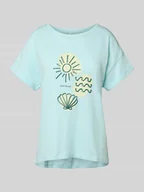 Koszulki i topy damskie - T-shirt o kroju regular fit z czystej bawełny - miniaturka - grafika 1