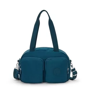 Kipling Cool Defea Średnia Torba na Ramię, z Odpinanym Paskiem na Ramię, 33 x 22 x 12.5, Cosmic Emerald, Zielony - Torebki damskie - miniaturka - grafika 1