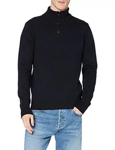 Schott NYC Sweter męski, Niebieski (granatowy), L - Swetry męskie - miniaturka - grafika 1