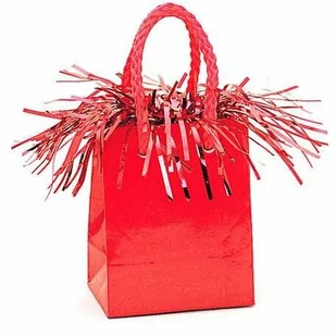 Obciążnik do balonów napełnionych helem Mini torebka prezentowa czerwona - 178 g. - Balony i akcesoria - miniaturka - grafika 1