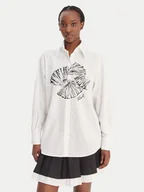 Koszule damskie - KARL LAGERFELD Koszula B1W11002 Biały Relaxed Fit - miniaturka - grafika 1