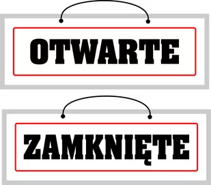 Tablica laminowana A3/2 - otwarte/zamknięte - dwustronna - Tablice BHP - miniaturka - grafika 1