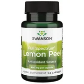 Witaminy i minerały - Swanson - Full Spectrum Lemon Peel, Skórka Cytryny, 400mg, 60 kapsułek - miniaturka - grafika 1